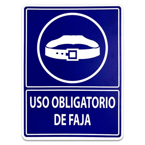 USO OBLIGATORIO DE FAJA 30 x 40-GENÉRICO
