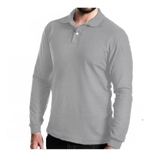 Playera gris manga larga hotsell
