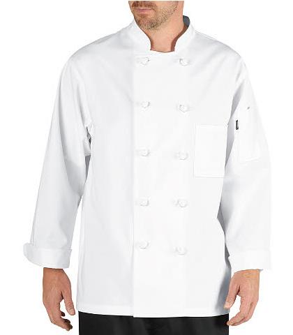 FILIPINA DICKIES CHEF 65POL/35ALG BLANCO DC121WHT L-DICKIES/Ropa de Cocina/Uniformes en