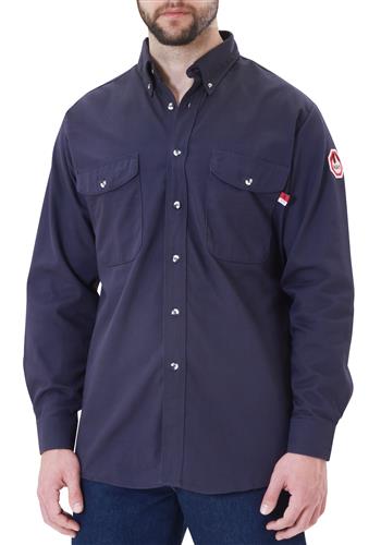 CAMISA WALLS FR 390 ML 7OZ CAT.2 AZUL MARINO 2XL-DICKIES