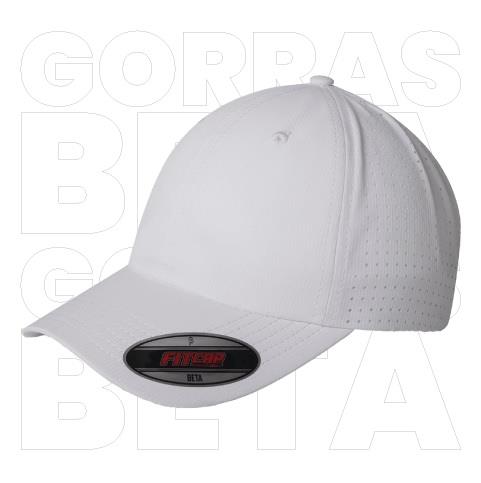 FITCAP GORRA BETA 100%POL, MICROPERFORADO VELCRO HT BLANCO #030-FITCAP