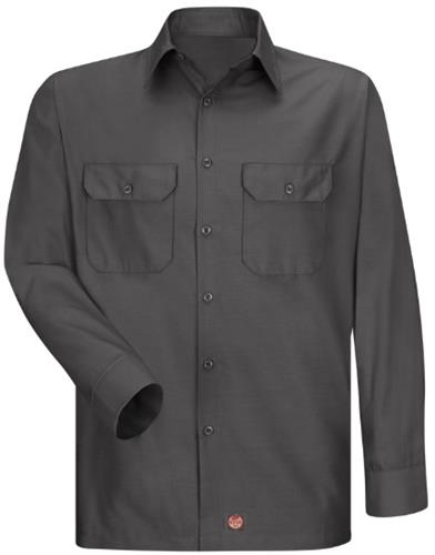 RSY50 CAMISA LISA ML ANTIDESGARRES 65P/35A CHARCOAL L-RED KAP