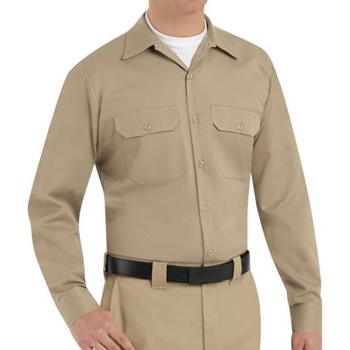 RST52 CAMISA ML UTILITARIA PARA HOMBRE 65P/35A AZUL KHAKI L-RED KAP