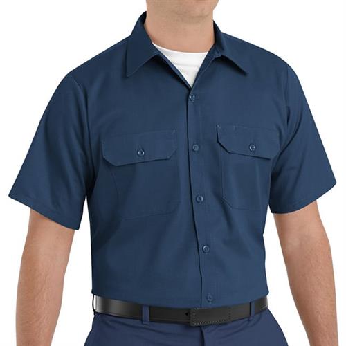 RST62 CAMISA MC UTILITARIA PARA HOMBRE 65P/35A AZUL MARINO S-RED KAP