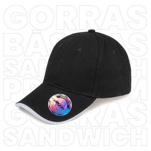 GORRA GABARDINA 100 ALG. 6 GAJOS DKPS #155 NEGRO-DKPS