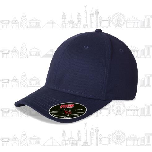 FITCAP GORRA NU 97ALG/3SPA GAB. CEP.  AJUSTE ELASTICO, AZUL MARINO #075-FITCAP