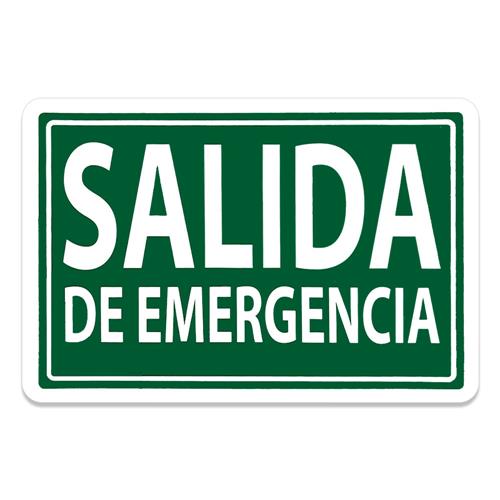 SEÑALIZACION SALIDA DE EMERGENCIA LEYENDA 20X30-GENÉRICO