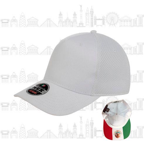 FITCAP GORRA MEX 60ALG/40POL DETALLE MEX AJUSTE VELCRO BLANCO #025-FITCAP