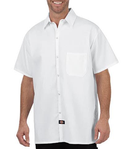 CAMISA COCINERO BLANCA CON BOLSILLO 65POL/35ALG S-DICKIES