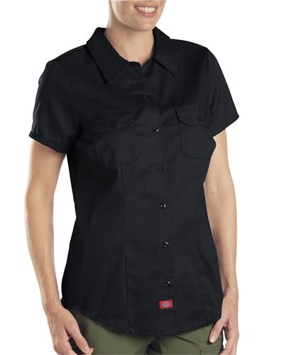 BLUSA MC DE TRABAJO PARA DAMA NEGRA L-DICKIES