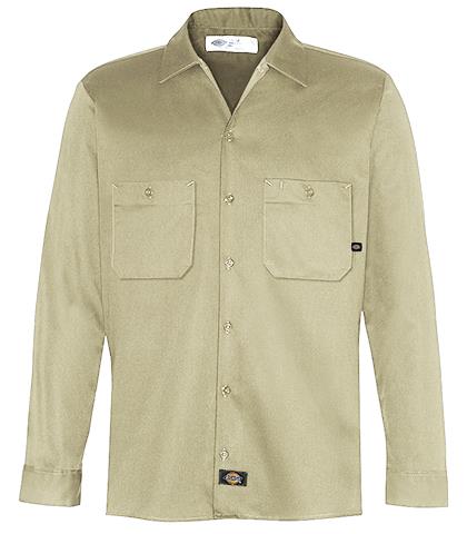 CAMISA DE TRABAJO KHAKI ML 100ALG DLL307DS S-DICKIES