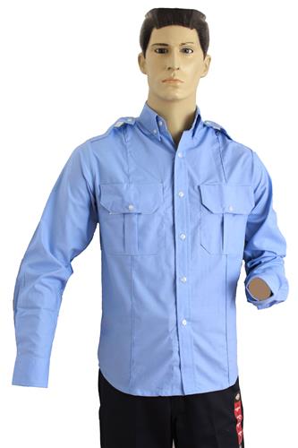 CAMISA FER ML C/TAPA CHARRET. Y PLIEG. AZUL CIELO 38-FER