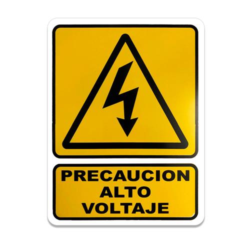 SEÑALIZACION PRECAUCION ALTO VOLTAJE 30X40-GENÉRICO