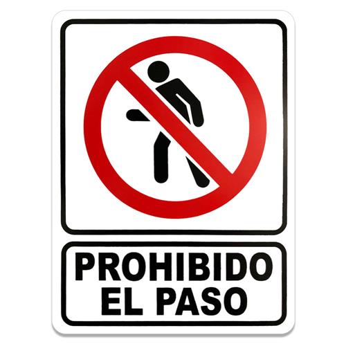 SEÑALIZACION PROHIBIDO EL PASO 30 X40-GENÉRICO