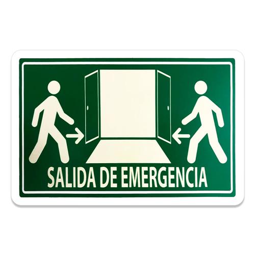 SEÑALIZACION SALIDA DE EMERGENCIA PICTOGRAMAS 20 X30-GENÉRICO