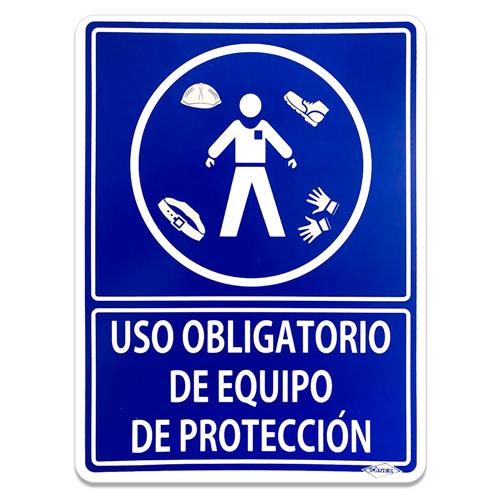 SEÑAL. USO OBLIGATORIO DE EQUIPO DE PROTECCION 30X40-GENÉRICO