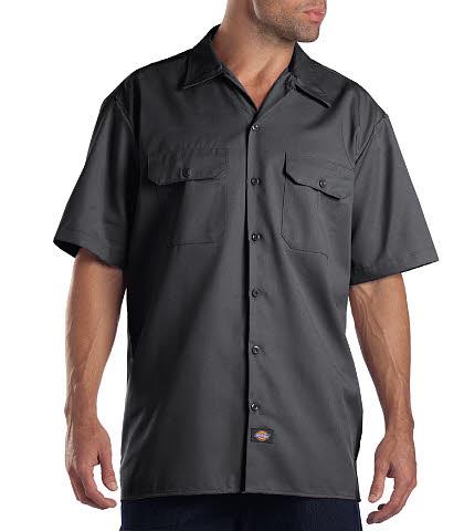 CAMISA DE TRABAJO MC 65POL/35ALG CHARCOAL L-DICKIES