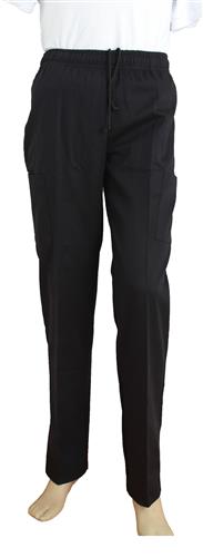 PANTALON DE RESORTE EN GAB. 60/40 NEGRO 28-FER