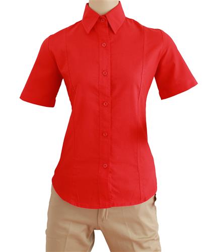 BLUSA SCANDALO CORT. MC LINO VENECIA ROJO 38-SCANDALO