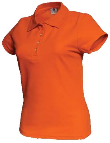 PLAYERA TIPO POLO ASSOLUTO DAMA NARANJA L-ASSOLUTO