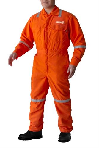 OVEROL TEXIN TELA DUPONT NOMEX COMFORT 4.5 ONZAS NARANJA S-DUPONT