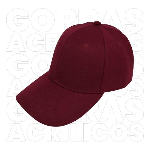 GORRA ACRILICO MCA PROS-CAPS C/CONTACTEL VINO LINEA #400-DKPS