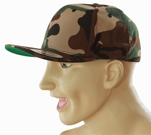 GORRA PLANA PROS-CAPS CAMUFLAJE VERDE-PROS CAPS