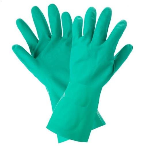 guantes nitrilo microdiamantado verde T-S