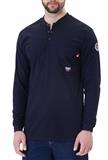 DWFR950-PLAYERA WALLS FR 950 ML 100%ALG CAT.2 AZUL MARINO M