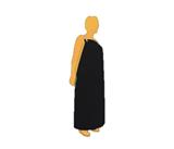 16MANPVCNE-MANDIL DE PVC NEGRO DE 43MM