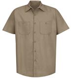 RSP24-RSP24 CAMISA MC LISA DE TRABAJO INDUSTRIAL 65P/35A 4.25OZ KHAKI L