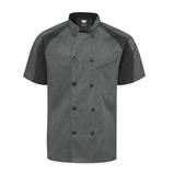 R052M-CHAQUETA DE CHEF AIRFLOW RAGLAN P/HOMBRE CON OILBLOK CHARCOAL/NEGRA TALLA M