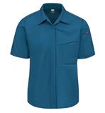 R501W-CAMISA PARA COCINERO CON AIRFLOW Y OILBLOCK MUJER TEAL MESH L