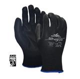 5GUAMCR96699-GUANTE SHOGUN PU POLIESTER 13 GA. RECU. PU  NEGRO MOD. 96699 M