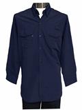 17CAMCIRDRY-CAMISA ML MOD. COLUMBIA DRY-FIT AZUL MARINO L