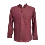 17CAMCIRCUBML-CAMISA MCA CIRCO ML TELA NUEVA CUBA COLOR VINO 