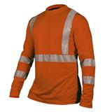 15CAMJYRECO-CAMISA ECOFRIENDLY ML CUELLO REDONDO NARANJA CON REFLEJANTE
