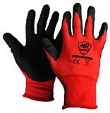 5GUASG1018-GUANTE NYLON ROJO NITRILO ARENOSO NEGRO MOD. SG1018 XL