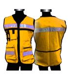 13CHASR1049-CHALECO RESCATISTA DE GABARDINA AMARILLO