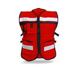 13CHASR1049-CHALECO RESCATISTA DE GABARDINA ROJO