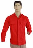 15CAMFRA-CAMISOLA GABARDINA 100%ALG ML C/REFLE ROJA 38