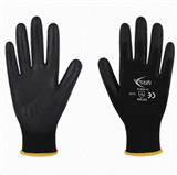 5GUADER51600-GUANTE DE NYLON CON POLIURETANO PU-NEGRO 51-600 M