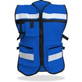 13CHASR1049-CHALECO RESCATISTA DE GABARDINA AZUL