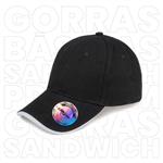 GORRA GABARDINA 100 ALG. 6 GAJOS DKPS #155 NEGRO-DKPS