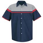 CAMISA MC DE TRABAJO INDUSTRIAL 65P/35A L-Red Kap