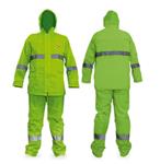 IMPERMEABLE VERDE 2 PZA ALTA VISIBILIDAD CON RELEJANTE L MOD. DZ1005-Dry Zone