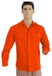 CAMISOLA GABARDINA 100%ALG ML C/REFLE NARANJA 46-Franjoe