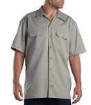 CAMISA DE TRABAJO MC 65POL/35ALG GRIS PLATA 2XL-Dickies